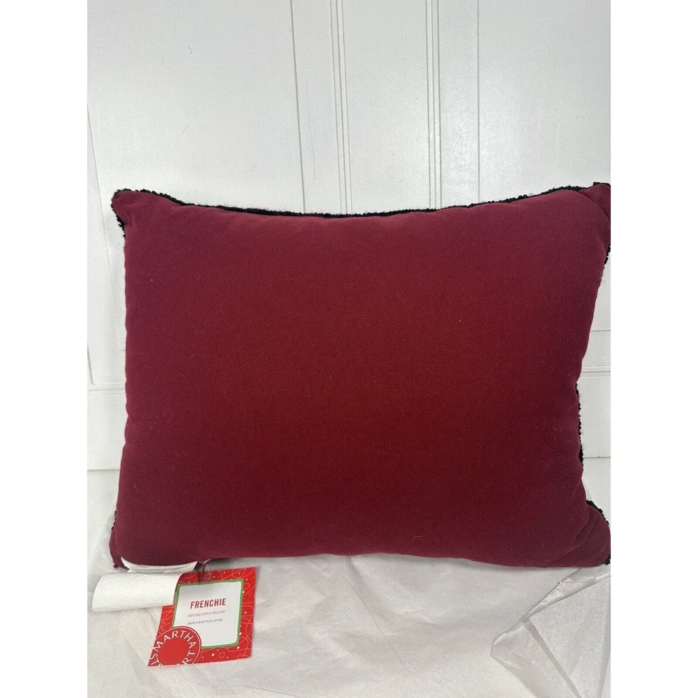 Martha Stewart Frenchie Pillow‎ Decorative Throw Pillow Nwt 20x16